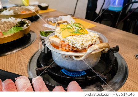 Budae Jjigae in the restaurant 65514146