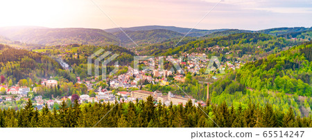 Tanvald - small mountain town in Jizera Mountains, Czech Republic 65514247
