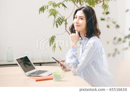 遠程辦公的生活方式 65516638
