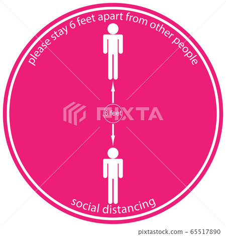 Icon people concept Social Distancing stay 6 feet apart from other people, the practices put in place to enforce social distancing, vector illustration Icon people concept Social Distancing stay 6 feet apart from other people, the practices put in place to enforce social distancing, vector illustration 65517890