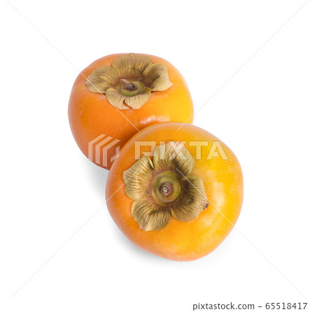 persimmon fruit an isolated on a white background persimmon fruit an isolated on a white background 65518417