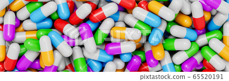 Wall of Colorful Pills Wall of Colorful Pills 65520191