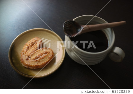 Cookies in the form of heart with coffee . Copy Cookies in the form of heart with coffee . Copy 65520229