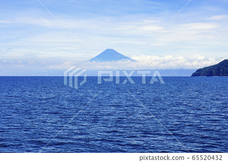 View of Mt. Fuji from a ship sailing in Suruga Bay View of Mt. Fuji from a ship sailing in Suruga Bay 65520432