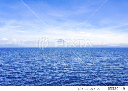 View of Mt. Fuji from a ship sailing in Suruga Bay 65520449