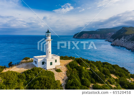 Aerial view of Cape of Ducato in Lefkada island- Greece 65520458