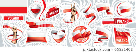Vector set of the national flag of Poland in various creative designs Vector set of the national flag of Poland in various creative designs 65521408