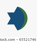 Combination of Star of David with Crescent 65521746