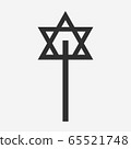 Combination of Star of David with Cross religious 65521748