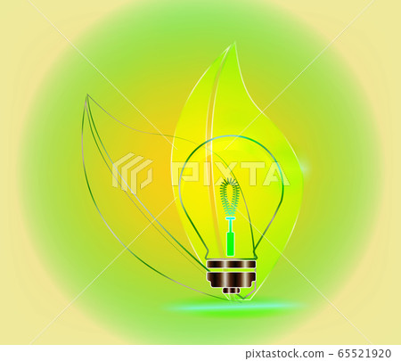 Green energy power symbol 65521920