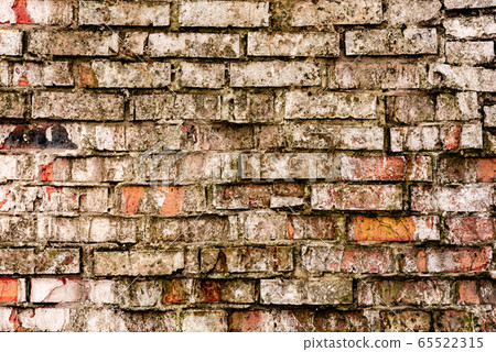 Texture of a brick wall with cracks 65522315