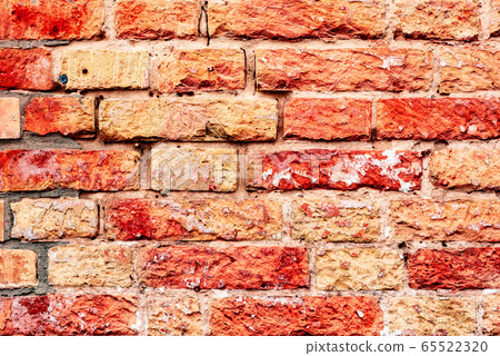 Texture of a brick wall with cracks 65522320