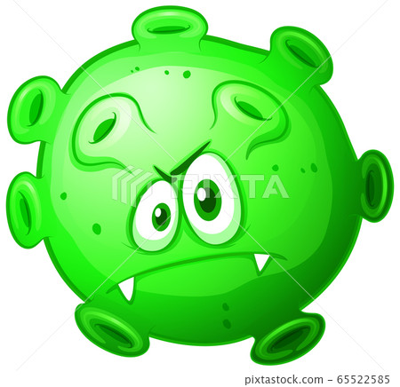Close up virus cell on white background 65522585