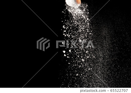 Two brushes with  white powder impact to make a  white cloud. 65522707