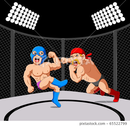 Fighter sparring mixed martial arts Fighter sparring mixed martial arts 65522799