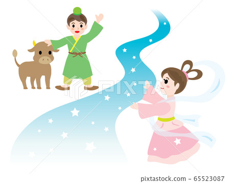 七夕之夜，織姬和彥越在天川見面 65523087