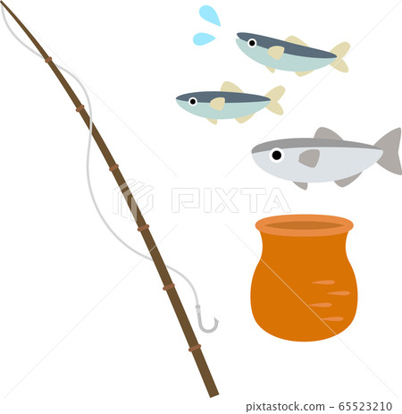 Bamboo fishing rod and fish basket Bamboo fishing rod and fish basket 65523210