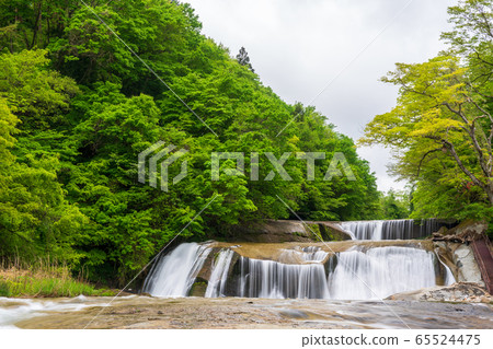 Fresh green Nametsu Otaki, Shiraishi River flow, Shichigajuku Town, Miyagi Prefecture 65524475
