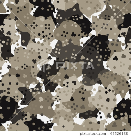Camouflage pattern background. Classic clothing style masking camo repeat print 65526188