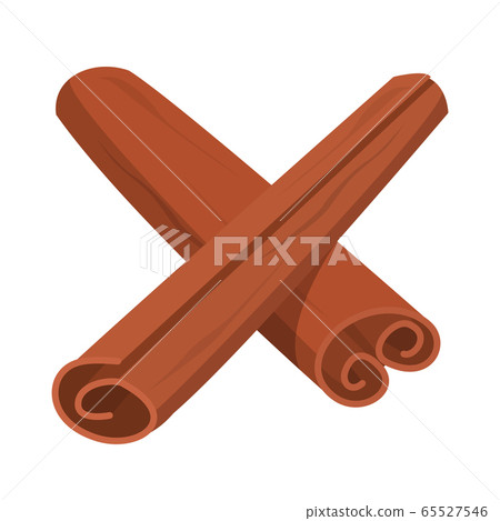 Cinnamon sticks vector isolated. Natural aromatic 65527546