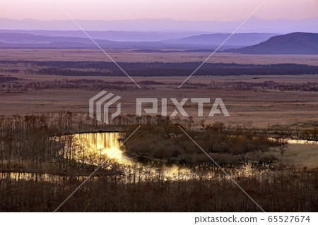Purple is flowing! Kushiro Marsh and sunset Purple is flowing! Kushiro Marsh and sunset 65527674
