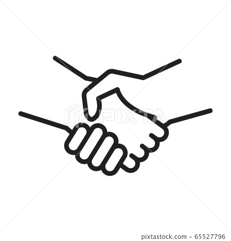 Handshake line icon. Partnership and agreement 65527796