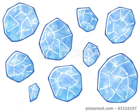 碎冰的水彩風格插圖集 65528197