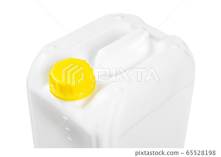 Plastic canister isolated on a white background. 65528198