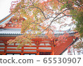 Temple and autumn leaves 65530907