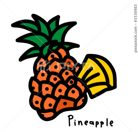 Hand drawn style illustration of pineapple Hand drawn style illustration of pineapple 65530983
