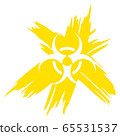 Illustration Grunge biohazard symbol yellow 65531537