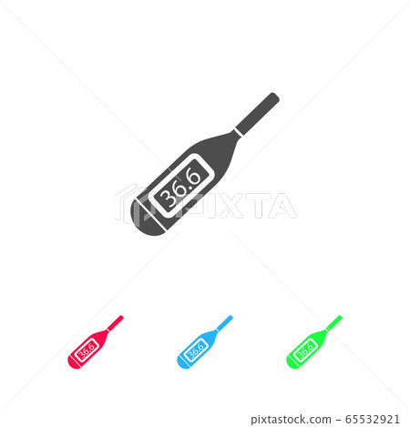 Medical thermometer icon flat Medical thermometer icon flat 65532921