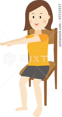 Female chair squat - Stock Illustration [65532937] - PIXTA