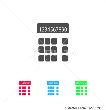 Calculator icon flat Calculator icon flat 65532945