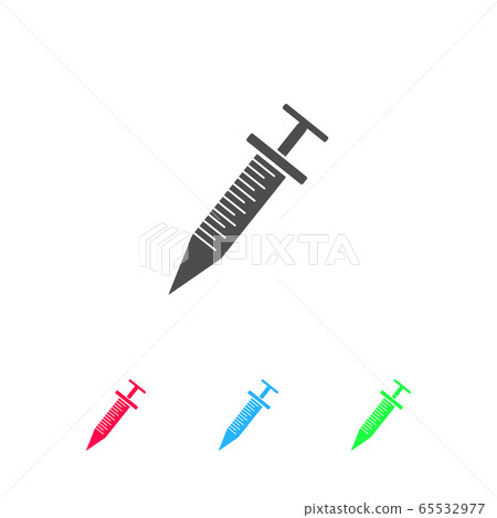 Culinary kitchen syringe icon flat 65532977