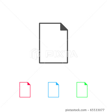 Blank sheet of paper icon flat 65533077