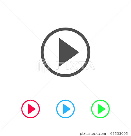 Play icon flat 65533095