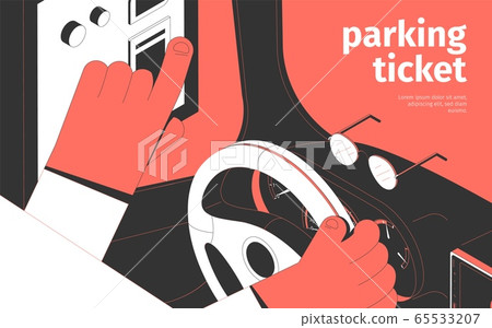 Parking Ticket Isometric Background 65533207