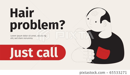 Hair Problem Isometric Banner Hair Problem Isometric Banner 65533271