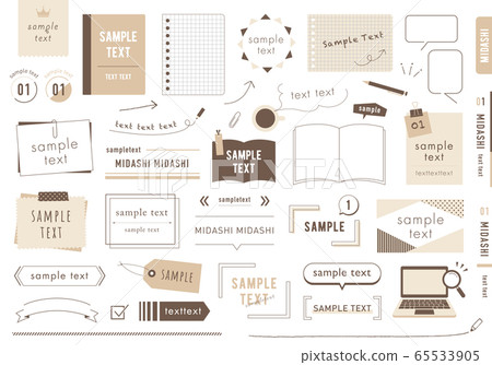 Various heading design material Heading reference 65533905
