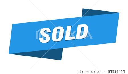 sold banner template. sold ribbon label sign 65534425