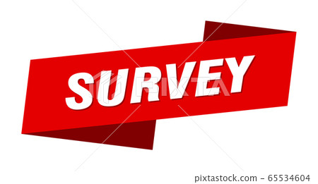 survey banner template. survey ribbon label sign 65534604