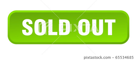 sold out button. sold out square 3d push button 65534685