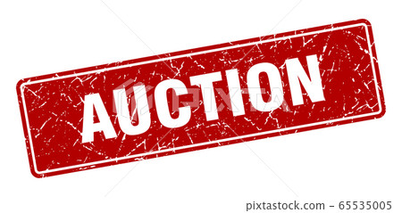 auction stamp. auction vintage red label. Sign - Stock Illustration ...
