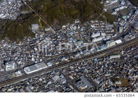 靜岡鐵道春日町站附近的鳥瞰圖 靜岡鐵道春日町站附近的鳥瞰圖 65535864