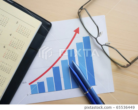 Business image · graph · glasses · calendar · notebook 65536449