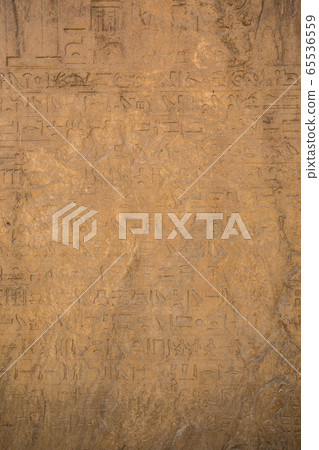 Drawings and paintings on the walls of the ancient 65536559