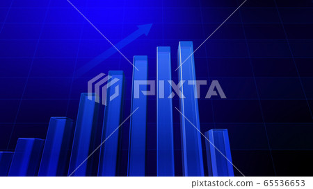 Business economy financial data graph chart document growth success 3d illustration background back 65536653