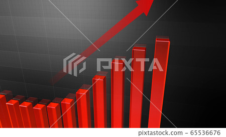 Business economy financial data graph chart document growth success 3d illustration background back 65536676