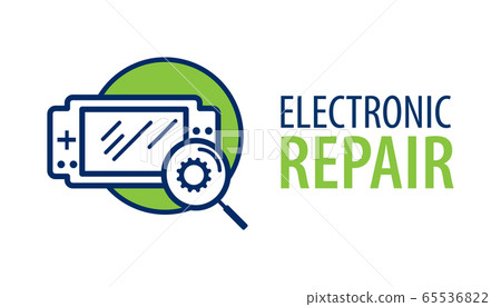 Vector logo of the electronics repair service Vector logo of the electronics repair service 65536822